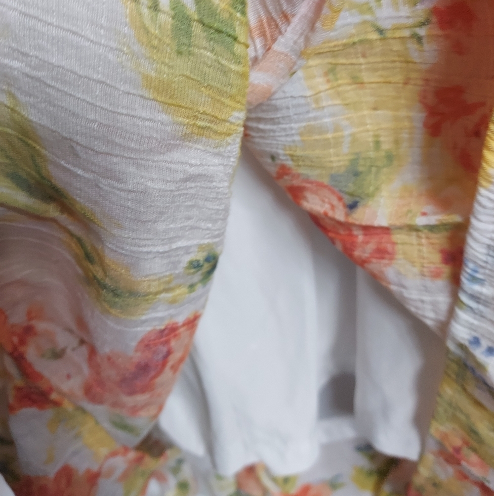 Blu Pepper Floral Dress with Orange and Yellow Accents - Picture 6 of 10